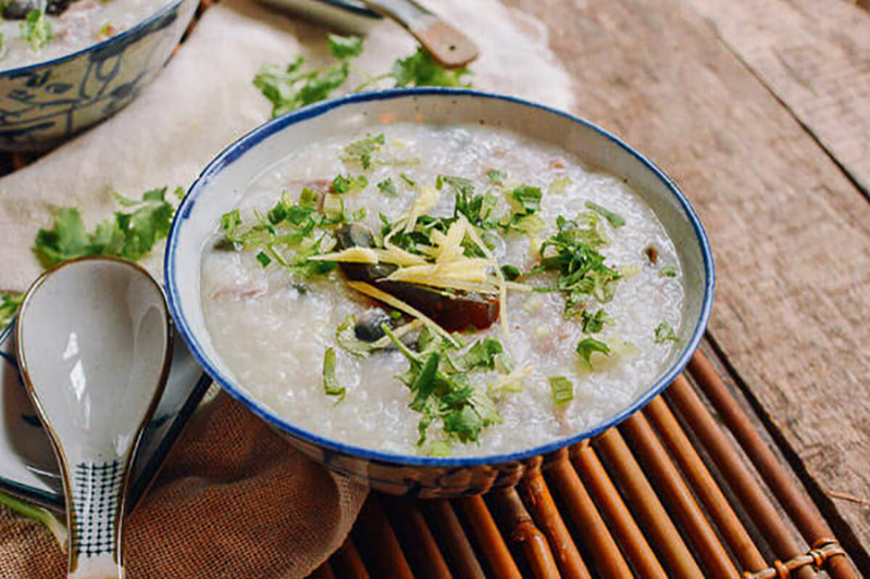 Cháo gừng hành