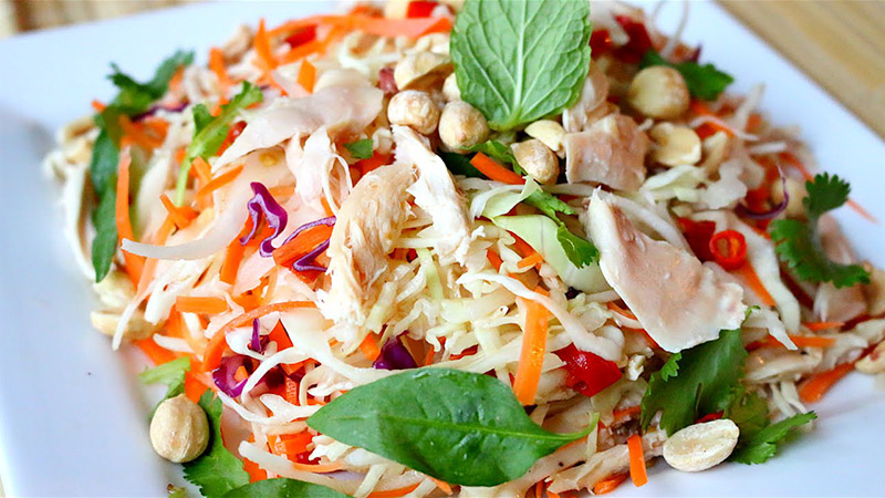 gỏi gà bắp cải