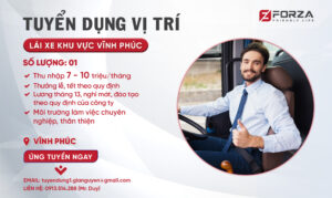 tuyển dụng lái xe Vĩnh Phúc