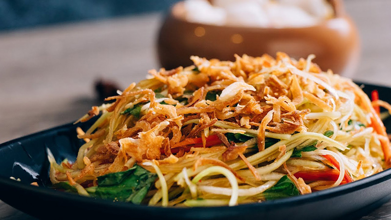 vị ngon lạ miệng từ gỏi đu đủ