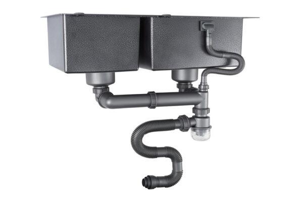 Chậu Rửa FZ - HERA 8245L 2 Hố Lệch, Đúc Liền, Syphone Lớn 4